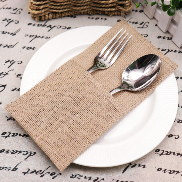 Pouch Pocket Lace Cutlery Holder