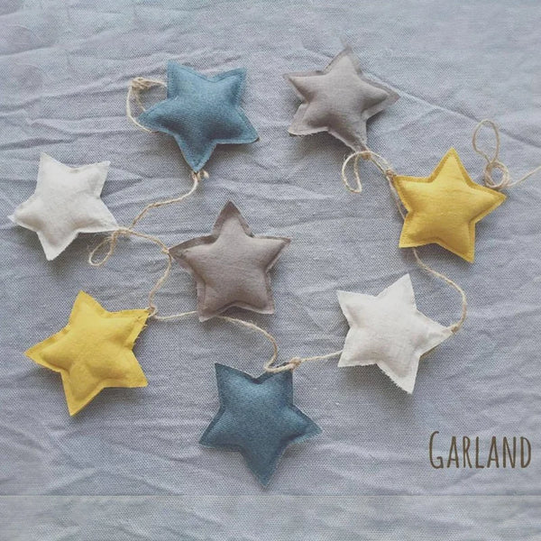 Nordic Cotton Star Garlands String Cute Pendent Kid Room Tent Bed Curtain Decoration Accessories Home Wall Hanging Ornament