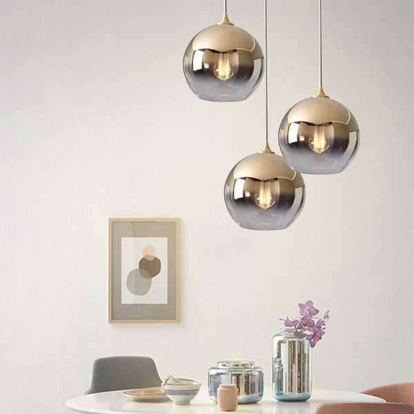 Modern Pendant Lights Glass Ball Hanglamp For Dining Room Bedroom Nordic Home Decor Luminaire Suspension E27 Kitchen Fixtures
