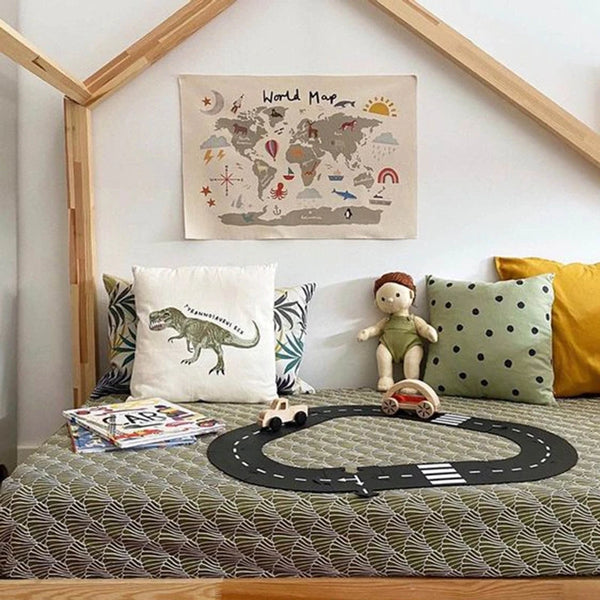 Nordic Light Luxury Style Simple Wall Background Cloth Universe Planet Animal Children's Room Home Bedside Hanging Cloth Decor