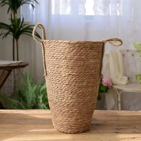Tall Wicker Planter Basket