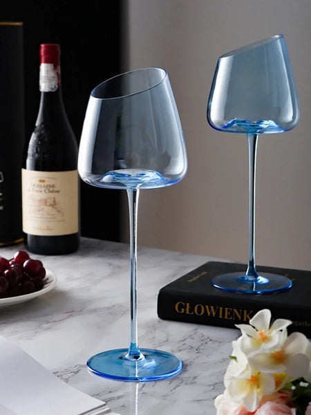 Tilted Mouth Wine Glass